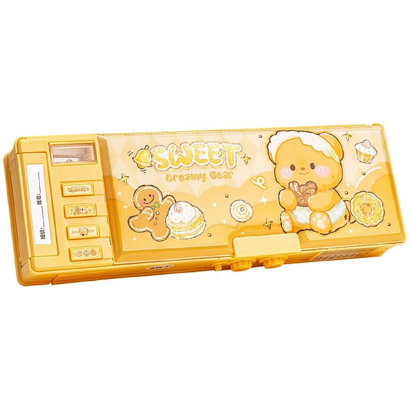 Buy Cartoon Large Capacity Pencil Case with Code Lock Multi
