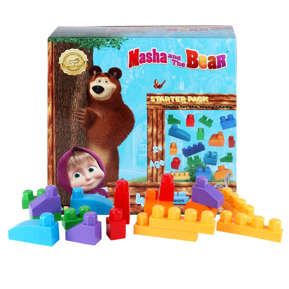 Buy 40 Pieces Masha and the Bear Building Blocks Game Starter