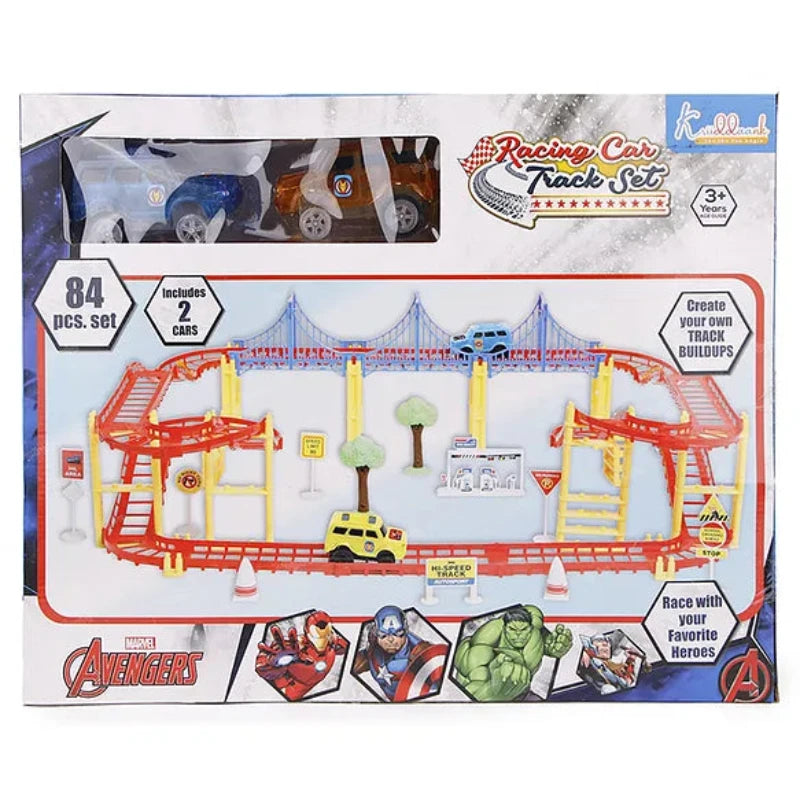 Buy Original Avengers Racing Car Track Set with Miniature Bridges 84 Pieces Licensed Marvel Toy 5 8 Years on Snooplay India