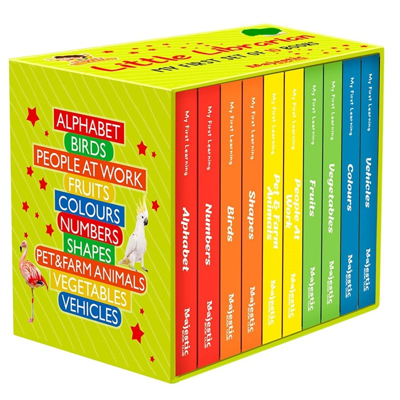 Little Library Set Of 10 Mini Board Books for Early Education – Snooplay