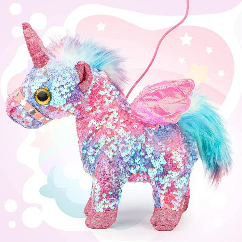 Electronic Plush Reversible Sequin Unicorn Musical Toy (6 Months Years)