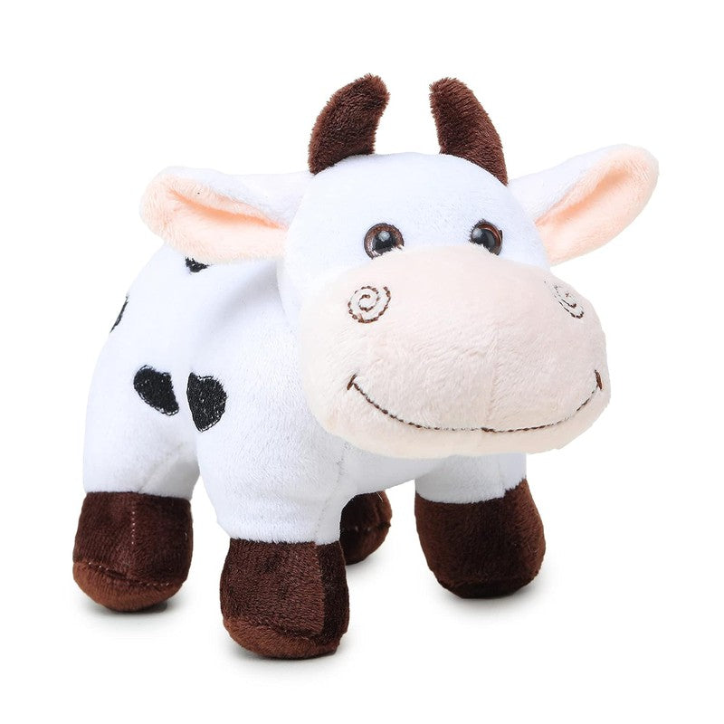 Plush Adorable Standing Cow With Smiling Face Stuffed Soft Doll Toy Fo 