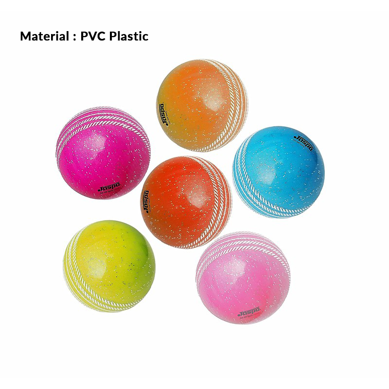 Jaspo T-20 PVC Cricket Soft Balls (Pack of 6) - Rainbow | All Ages