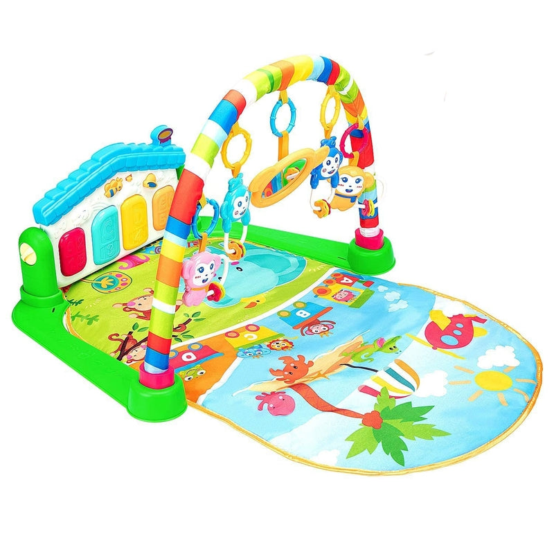 Baby Play Mat Gym Fitness Rack with Hanging Rattles Lights Musical  Keyboard (0-11 Months) - Main Image