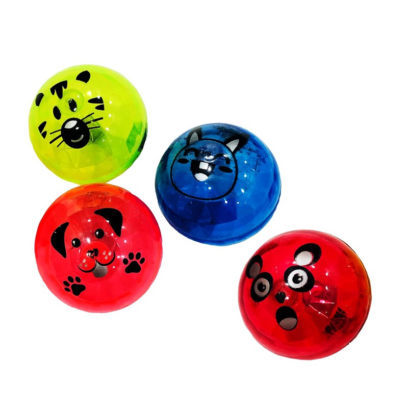 Flashing Led Light Ball Glowing Bouncy Ball for Kids Set of 4 Snooplay