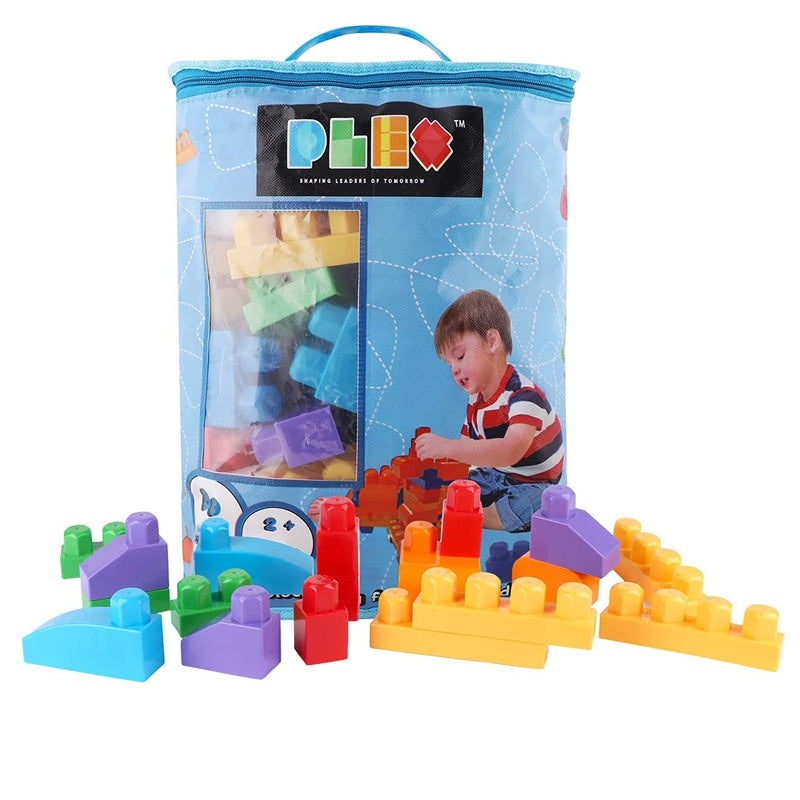 Buy Building Blocks Bag Pack (80 Pieces) Blue on Snooplay India