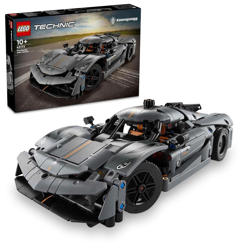 LEGO Technic Koenigsegg Jesko Absolut Gray Hypercar Building Set 801  Pieces 42173 (10 Years till Grown Ups)