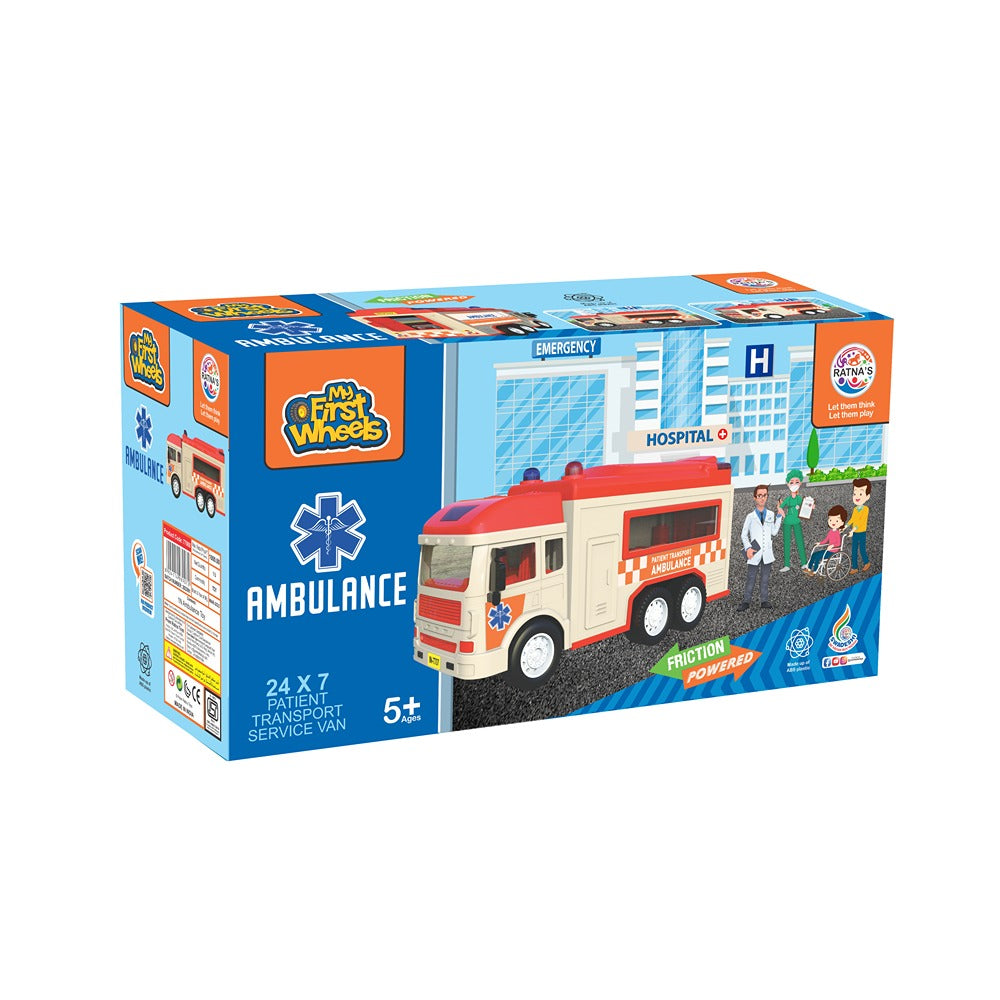Realistic Ambulance Van Toy Friction Powered (1-4 Years)