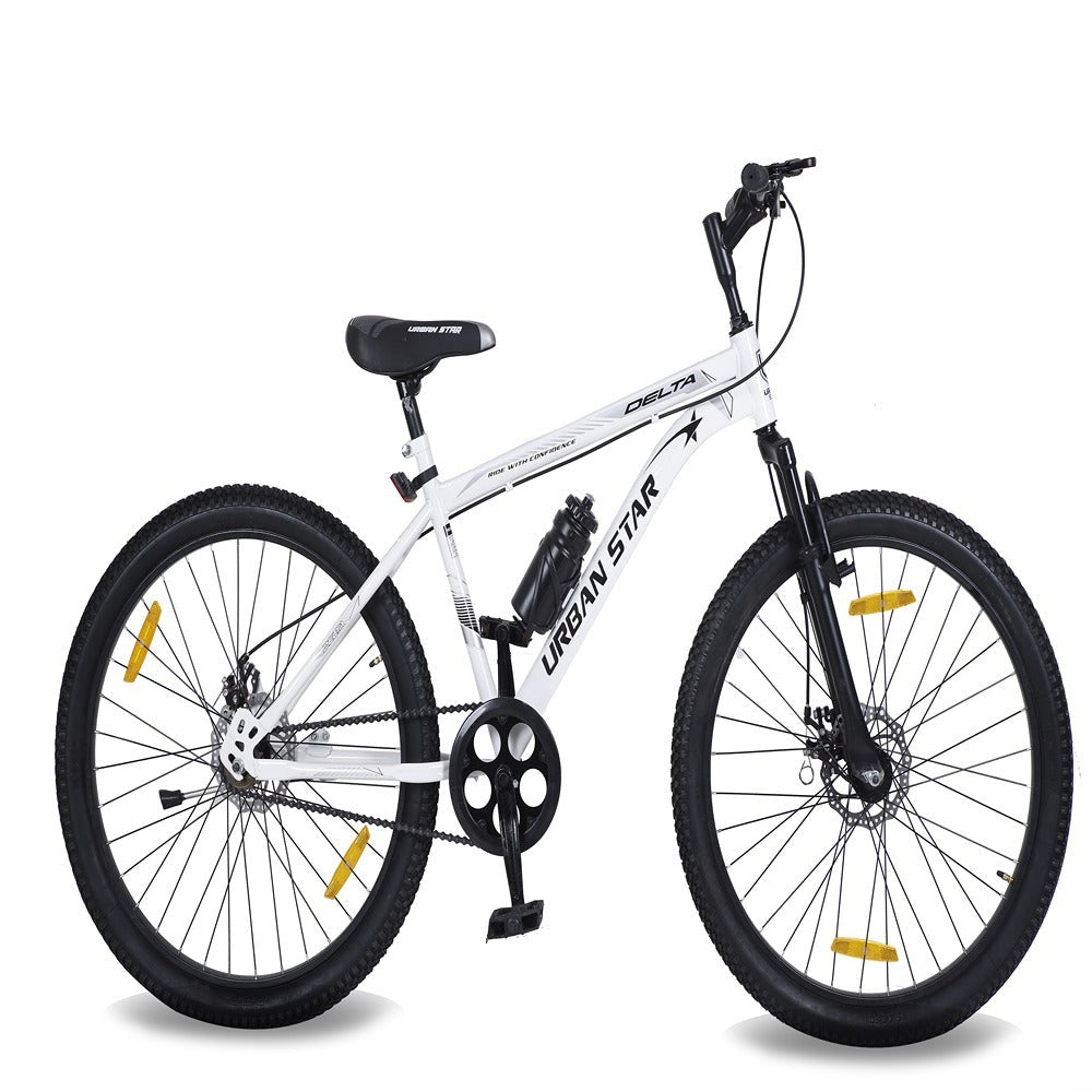 Buy Delta MTB 26T Mountain Bicycle with Dual Disc Brake Frame Size 18 26 Inch White COD NOT AVAILABLE on Snooplay India