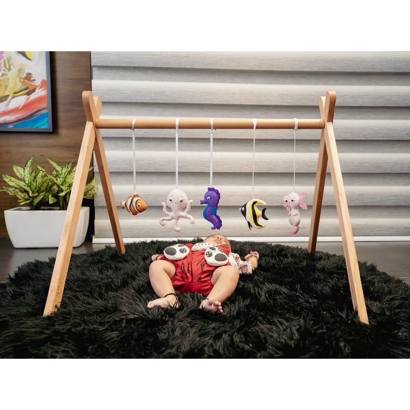 Baby Activity Play Gym with Felt Ocean Theme Hangings Toys (0-12 Months)  XL Size