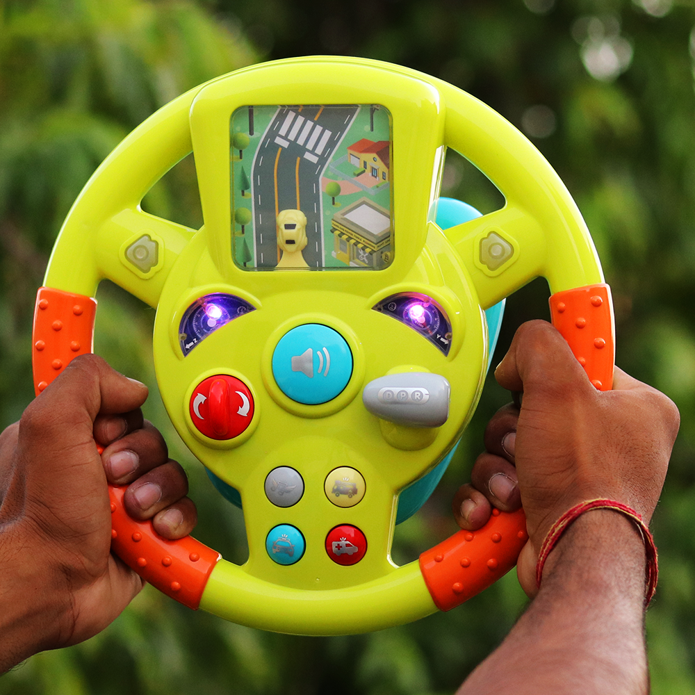 Buy Electronic Steering Wheel Pretend Play Car Driving Forward