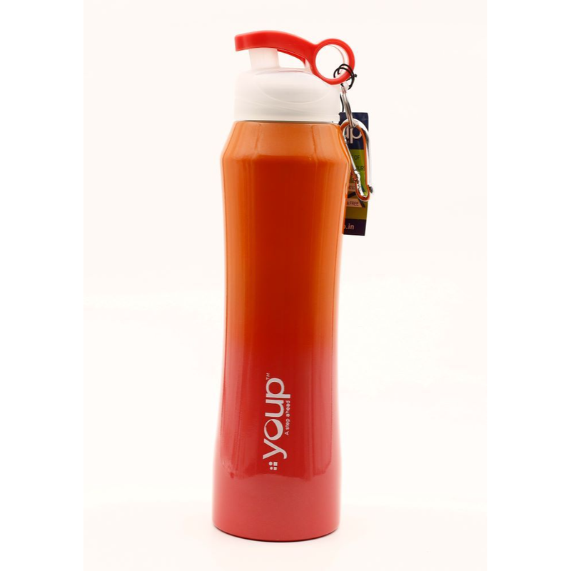 Youp Thermosteel Orange and Red Color Water Bottle PASSION701 700 ml
