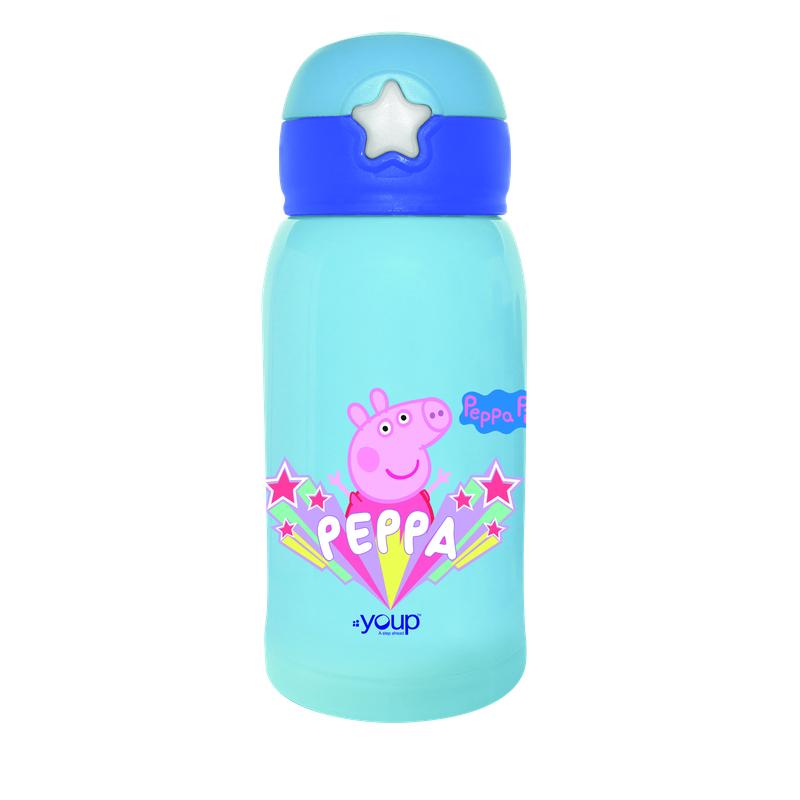 Peppa Pig Stainless Steel Flask Insulated Sipper Water Bottle for Boys Kids