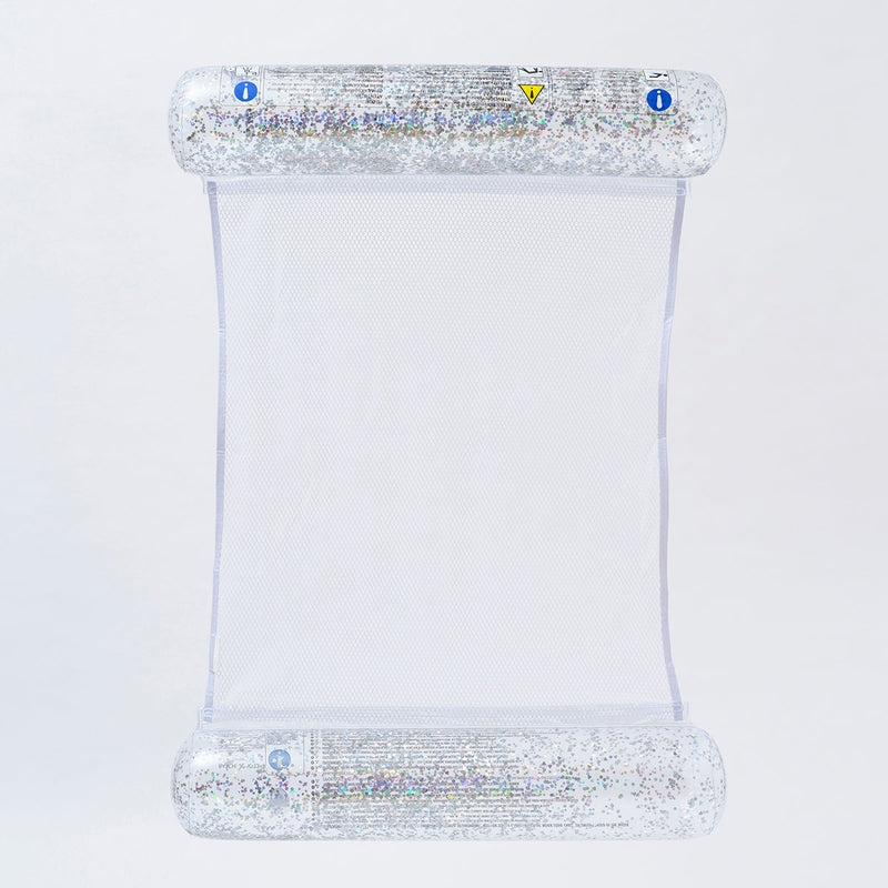 Buy Inflatable Bolster Hammock Float Glitter Transparent on Snooplay