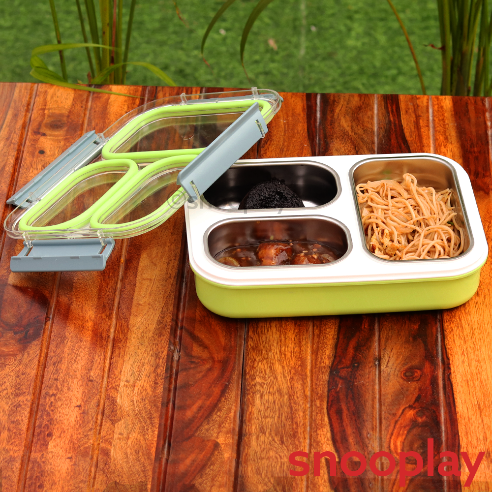 Stainless Steel Bento Box 1.2L - 3 Compartment