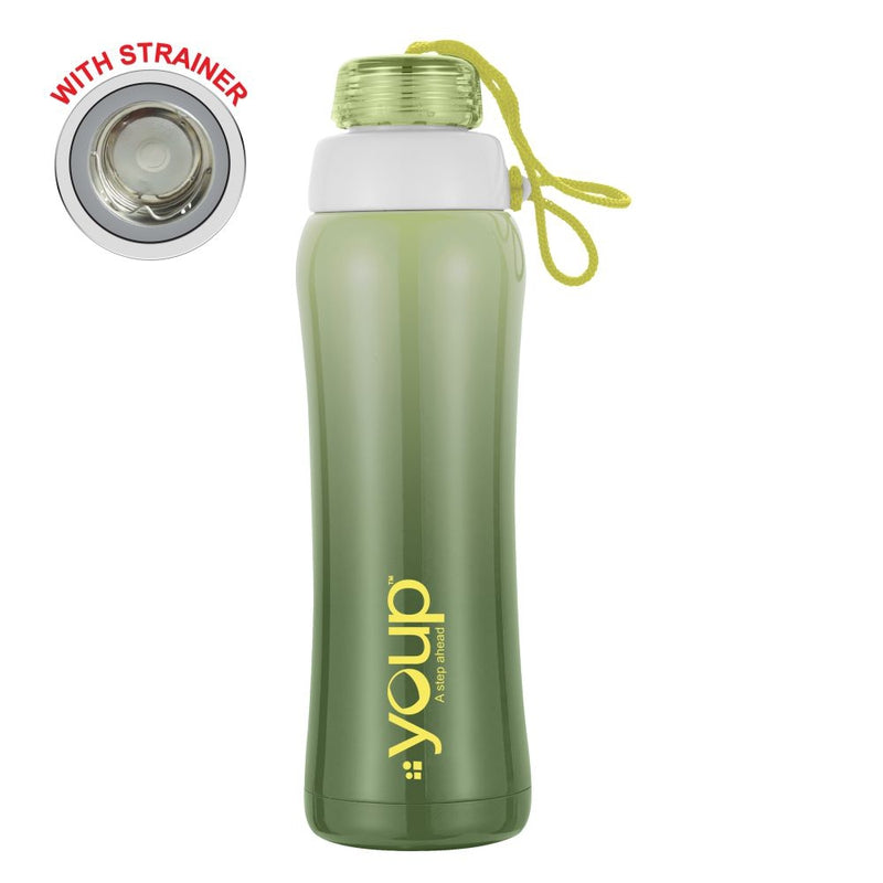 Youp Thermosteel Insulated Green Color Water Bottle SHADOW 500 ml