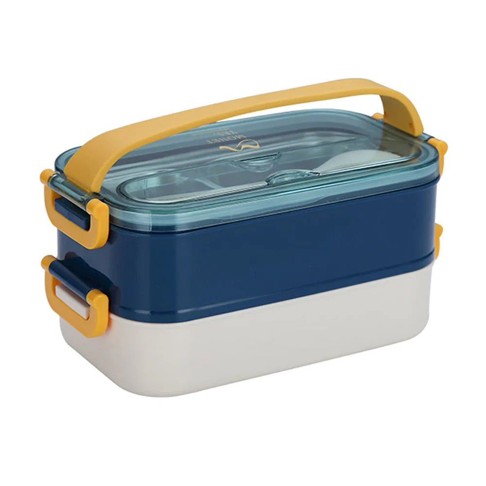 Kids Tiffin Lunch Box with Insulated Lunch Box Cover, Yellow - Little  Surprise Box