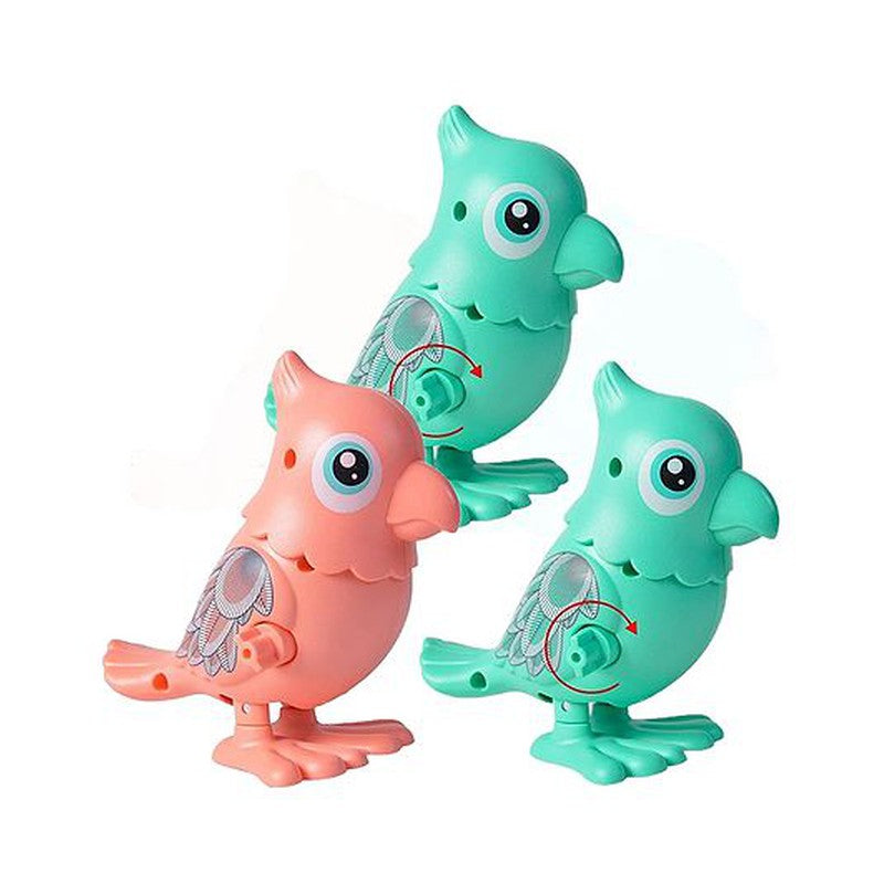 Colorful Key Wind up Parrot Toys for Kids Pack of- (Assorted