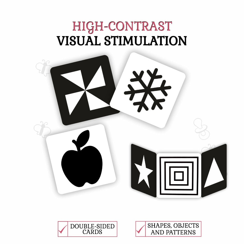 Black and White 20 Flashcards for Infant Babies (0-12 Months)