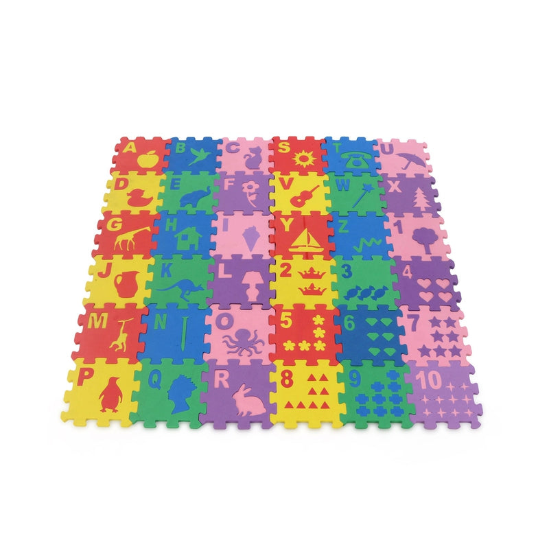 Buy Alphabet Number Puzzle Mat with Pictures 36 Interlocking