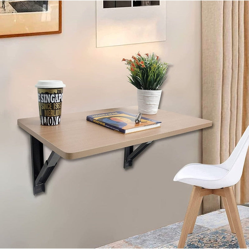 Buy Foldable Laptop Study Table and Home Office Wall Mounted Solid  Engineers Wood 60X40 cm Rectangular Beige Color For Children Kids on  Snooplay Online India