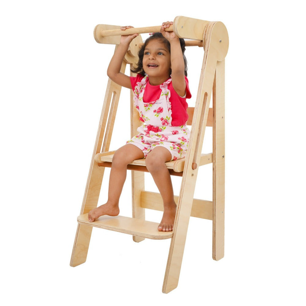 Buy Wooden Foldable Learning Helper Tower On Snooplay Online India buy-wooden-foldable-learning-helper-tower-on-snooplay-online-india
