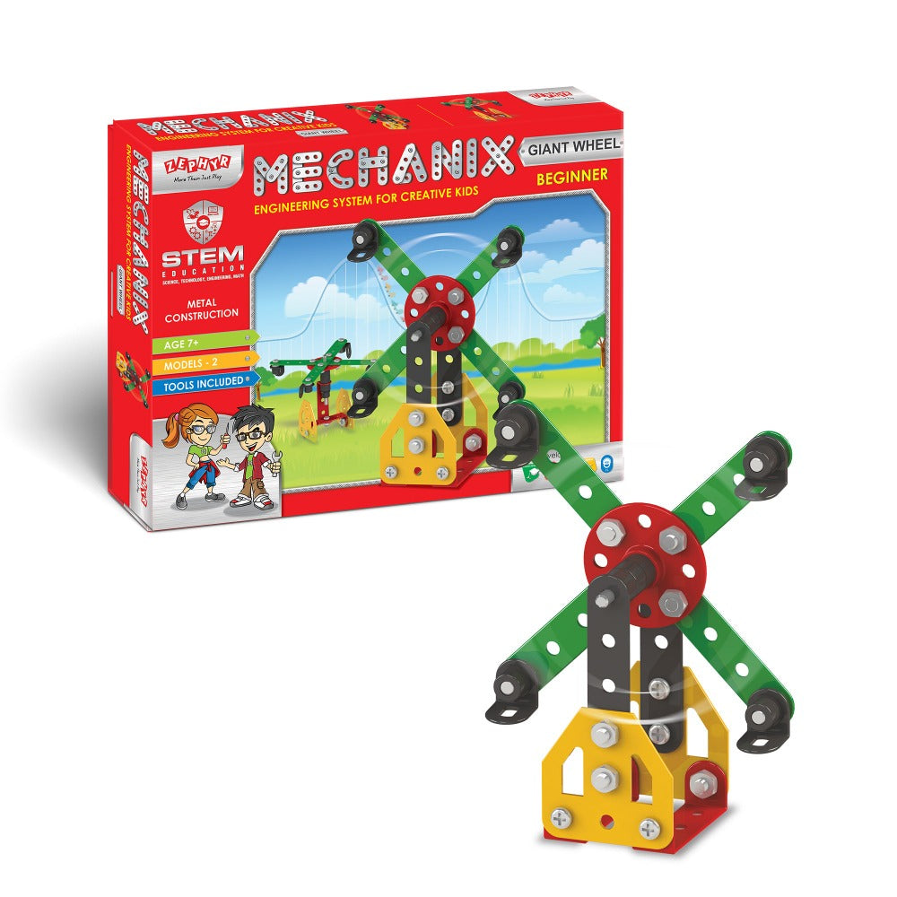 62 Pieces Mechanix Beginner Giant Wheel Building Blocks (7-11 Years)