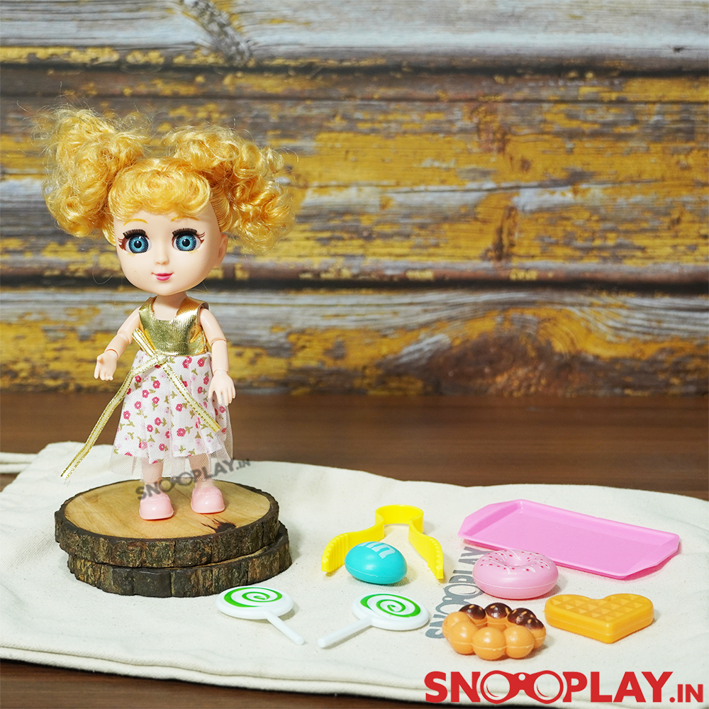 Doll (twistable arms & legs) with Baking Kit Playset with Complimentary  Storage Bag