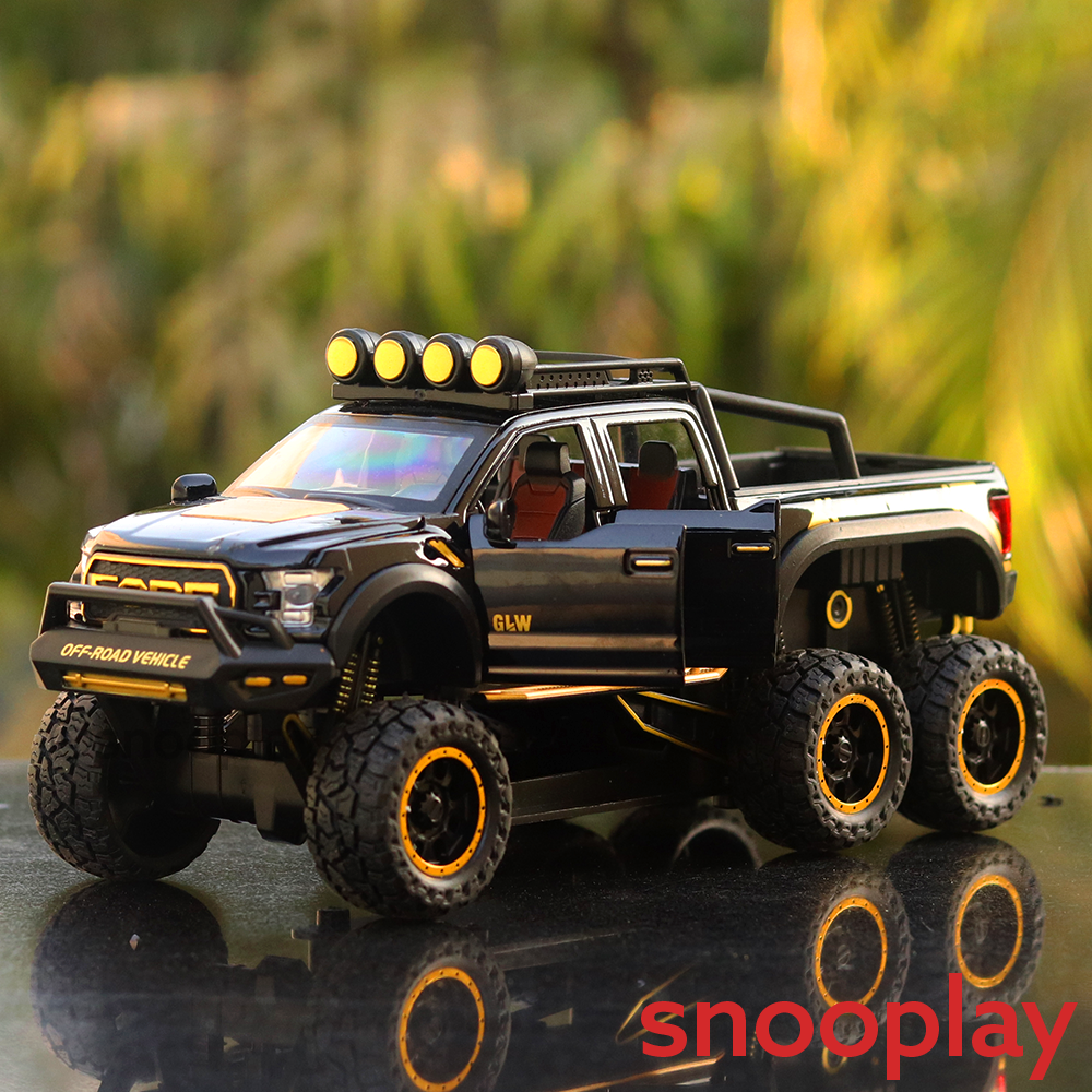 Diecast Truck resembling 2406 Ford Raptor 1 24 With Lights Assorted Colours