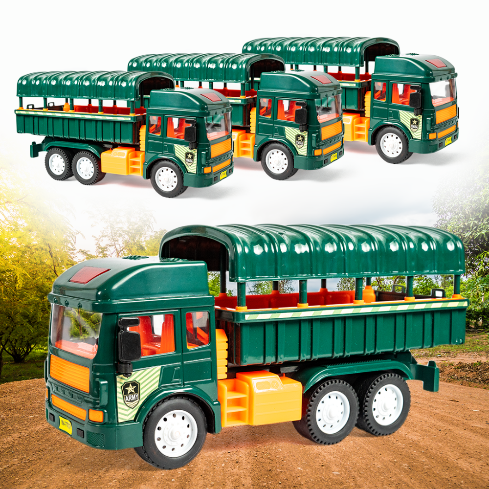 Buy Friction Powered Realistic Army Truck Toy on Snooplay Online India