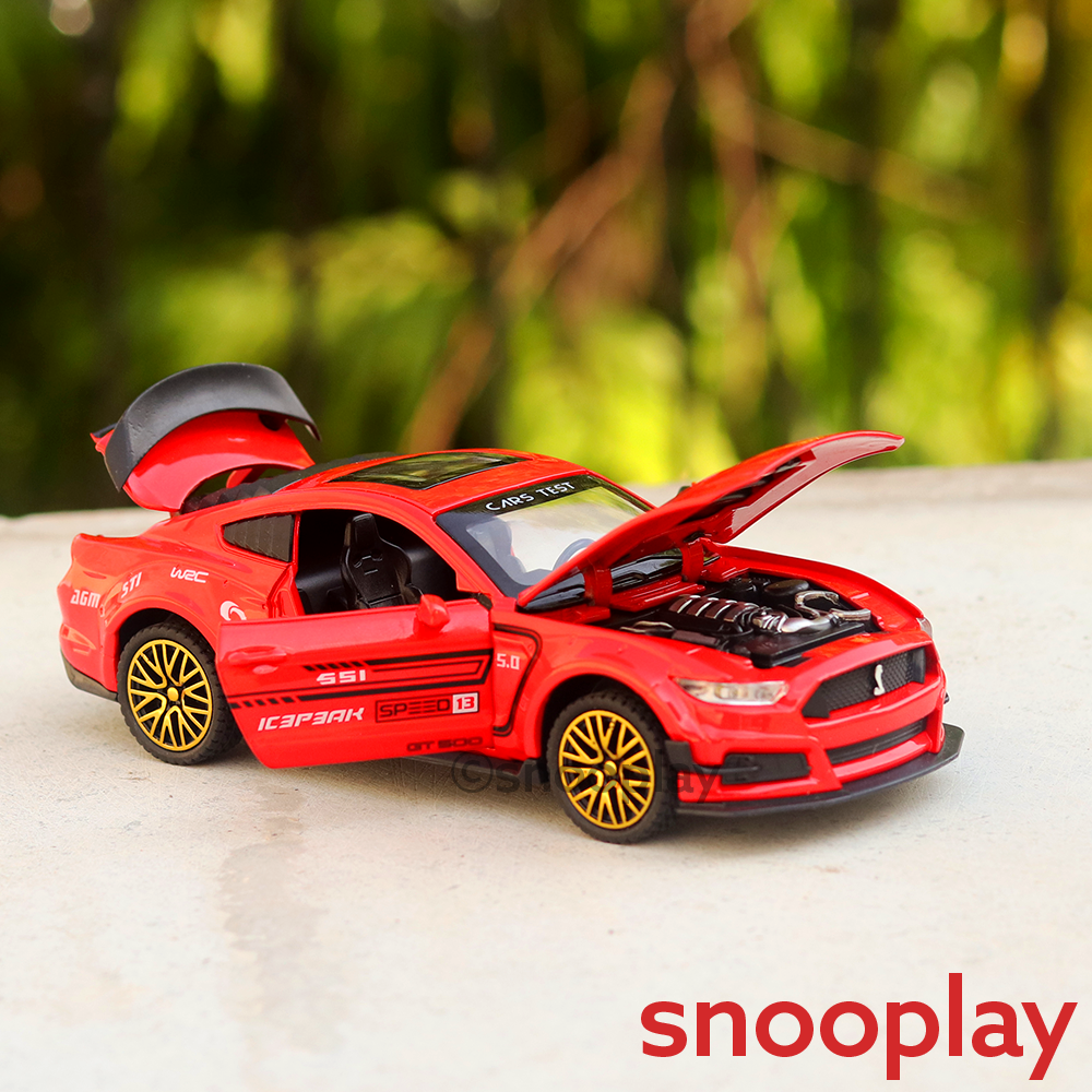 Buy SUV Diecast Car Model resembling Mustang Sports 1 32 Scale comes with light sound feature Online in India Snooplay