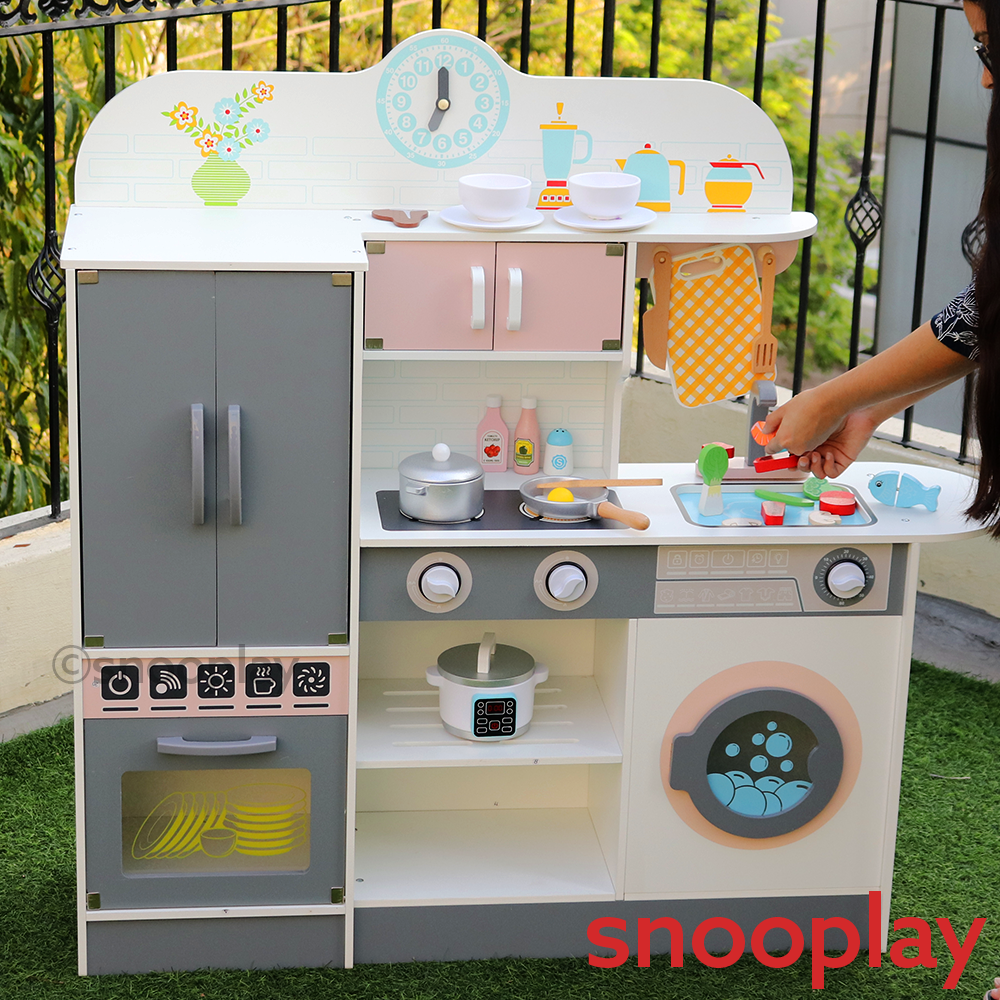 Realistic Wooden Kitchen Set (3-8 Years) - Main Image