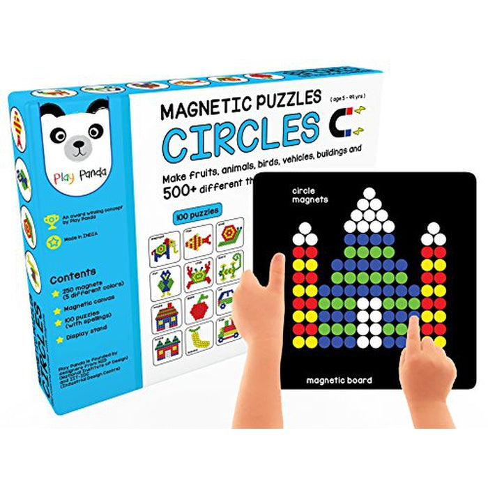 Magnetic Puzzle Circles 250 Magnets, 100 Challenges, Board Stand (5-10  Years)