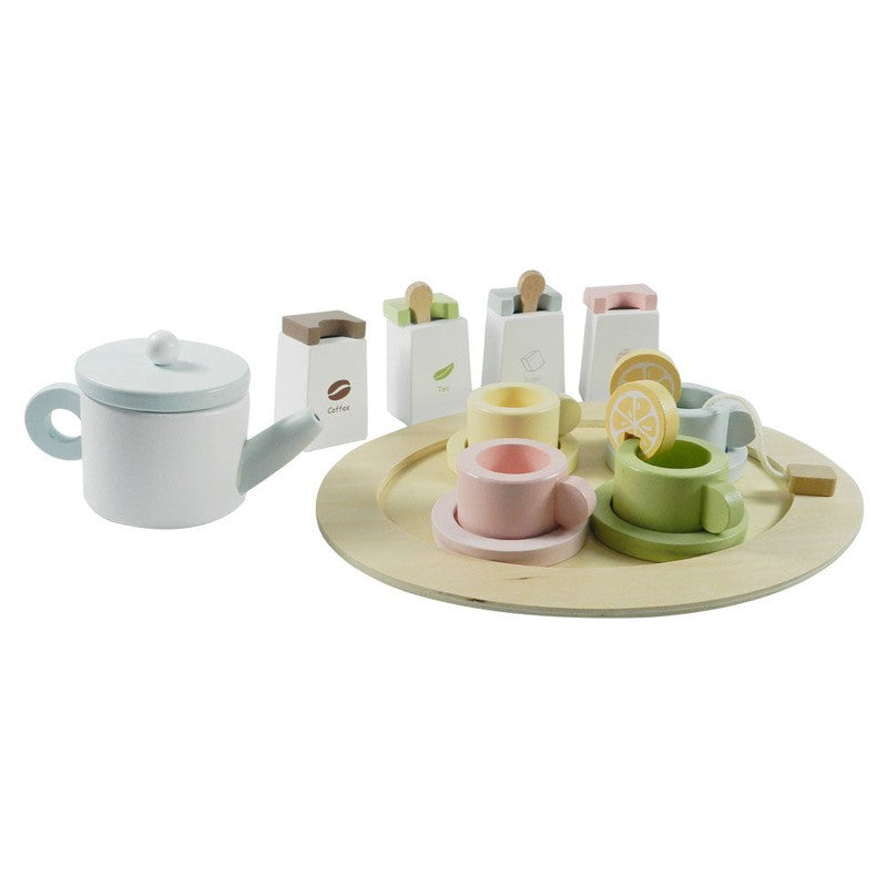 Buy 20 Pieces Pretend Play Wooden Tea Set (3-7 Years) on Snooplay