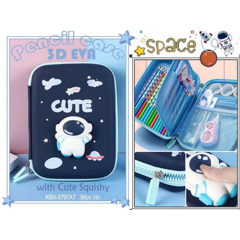 3D Space Astronaut EVA Pencil Case for Kids Designer Pencil Pouch