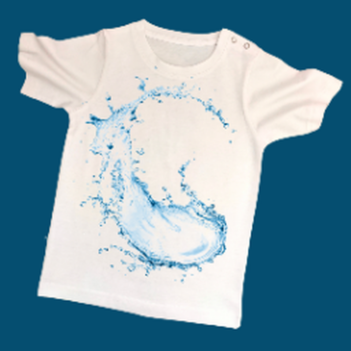 Zikku Water Resistant/Repellent T-Shirt for Kids (White)