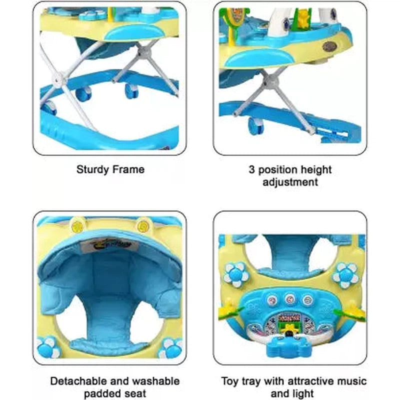 Musical Activity Walker with Light & Sound (9 Months to 1.5 Years) | COD Not Available | Blue