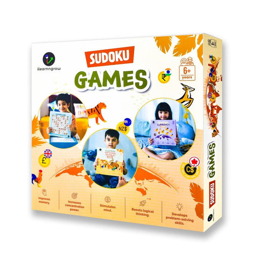 Ilearnngrow 9x9 Country Flag Sudoku (6 Years till Grown Ups)