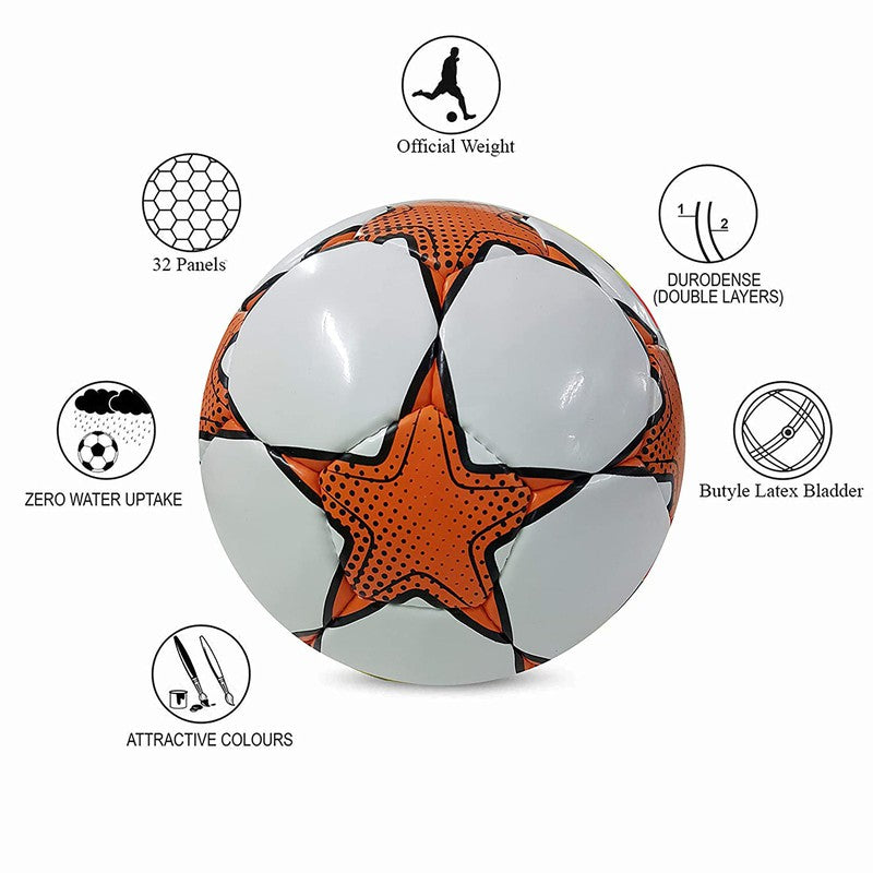 World Cup Football or Soccer Ball Size-5 (Orange)