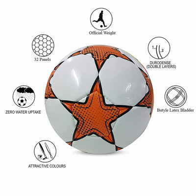 World Cup Football or Soccer Ball Size-5 (Orange)