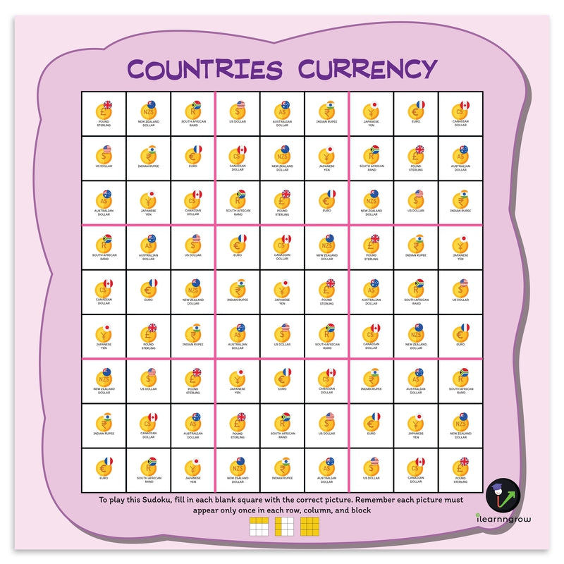 Country Currency Sudoku