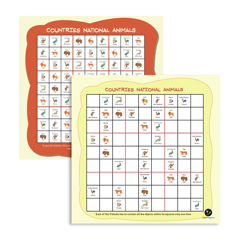 Countries National Animal Sudoku