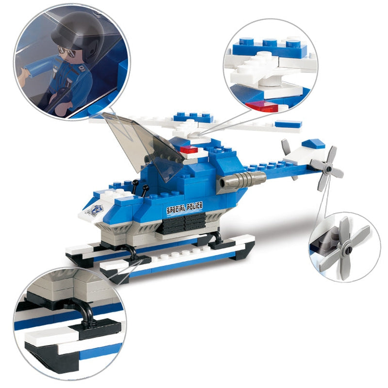 Special Police Helicopter  Building Blocks Set (133 pcs)