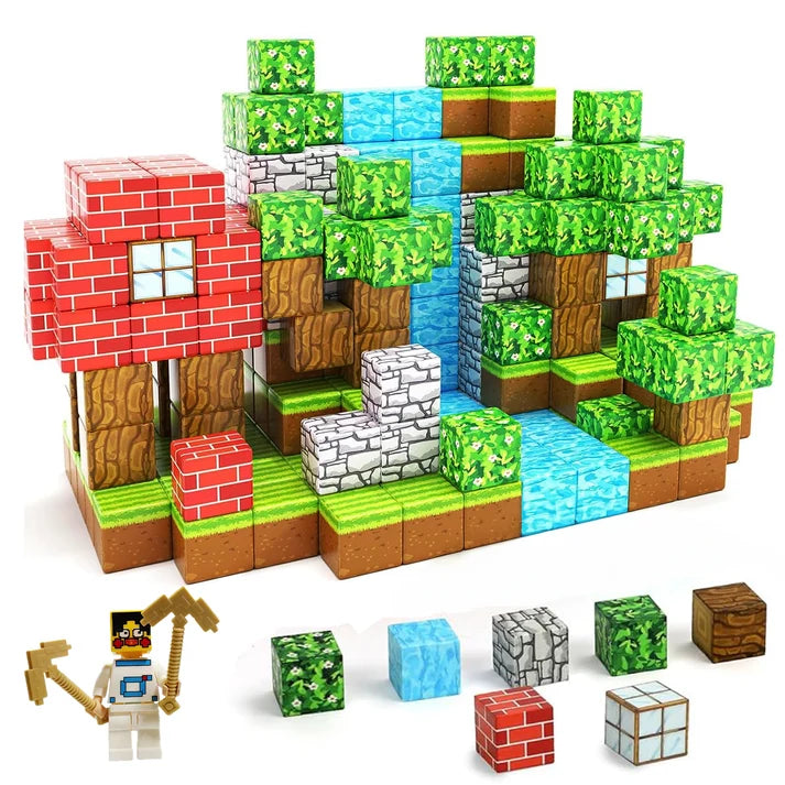 Kidology 75 Pieces Magnetic Creative Builder Blocks | Magnetic Construction & Learning Toy
