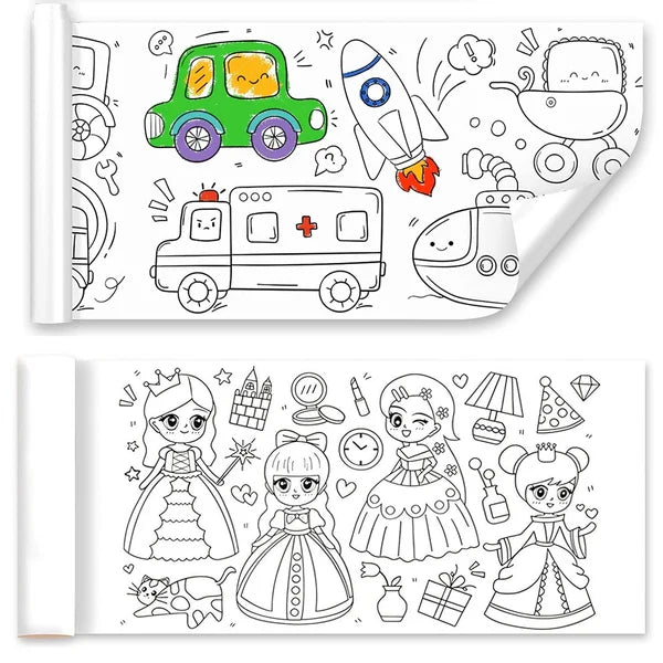 Kidology Set of 2 Drawing Book Coloring Paper Roll