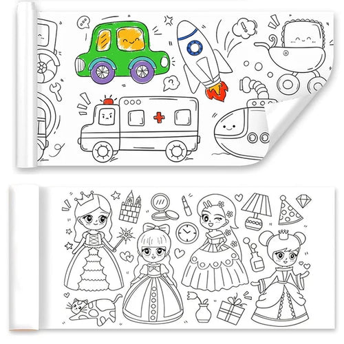 Kidology Set of 2 Drawing Book Coloring Paper Roll