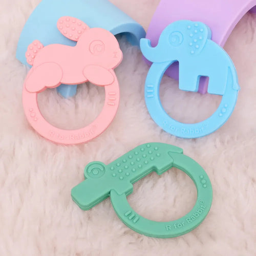 R for Rabbit Pack of 3 Silicone Teethers - Tiny Bites Zoobie