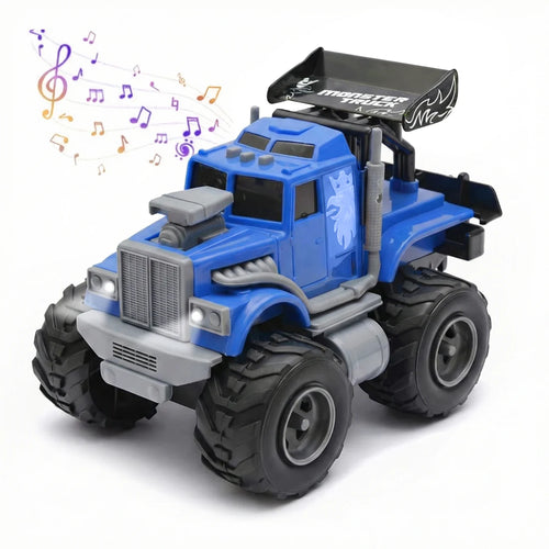 Kidology Friction Mini Monster Truck Toy | Push & Go Toy Vehicle for Kids