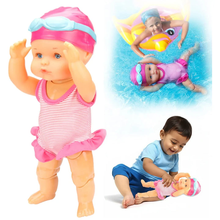 Kidology Electric Waterproof Swimming Doll | Interactive Bath & Water Play Toy for Kids