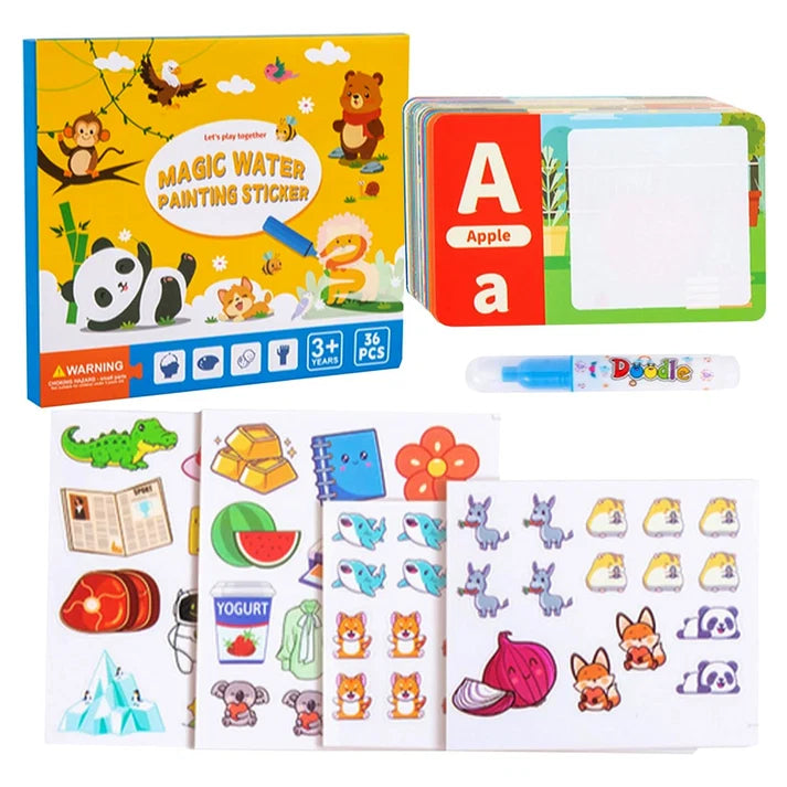 Kidology Magic Water Painting Stickers | Creative Learning Activity for Kids